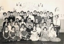 Mrs. Sargent and class, Christmas 1955